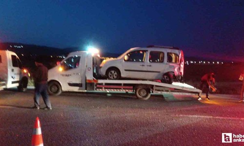Elmadağ'da zincirleme trafik kazasında 1 kişi yaralandı