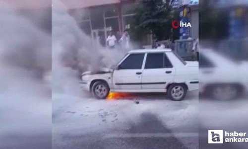 Mamak'ta seyir halindeki araç alevlere teslim oldu!