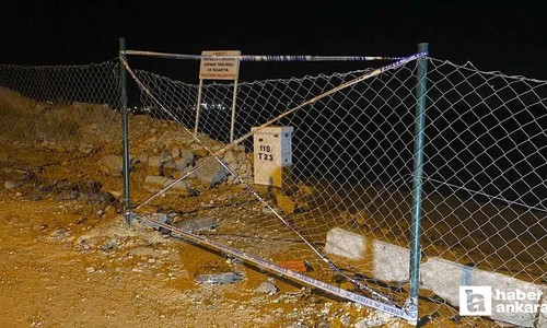 Keçiören'de heyelan bölgesindeki çukura düşen çocuk yaralandı