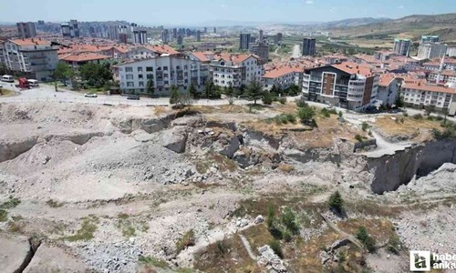 Keçiören'de mahalle sakinlerinin heyelan endişesi