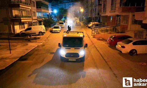 Keçiören Belediyesi gece yarısında kapsamlı ilaçlamaya başladı
