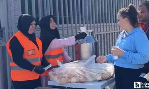 Sincan Belediyesi'nden LGS'ye giren öğrencilere sınav öncesi çorba ikramı