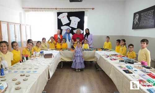 Keçiören Belediyesi ilkokul öğrencilerinin eserlerinden sergi açtı