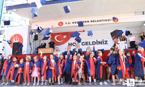 Keçiören Belediyesi minik çocukların mezuniyet heyecanına ortak oldu