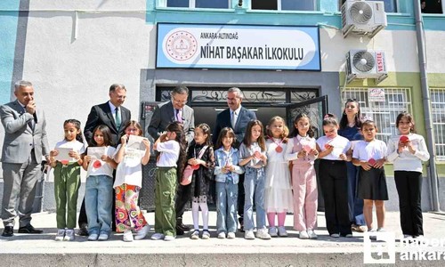 Altındağ Belediye Başkanı Tiryaki öğrencilerin karne sevincini paylaştı