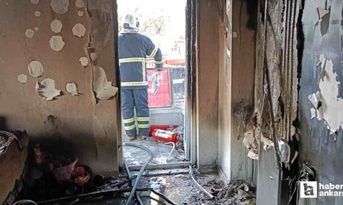 Kırıkkale'de telefon bataryasının patlamasıyla çıkan yangında 8 kişi dumandan etkilendi