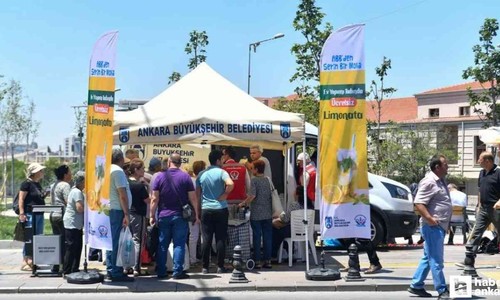 ABB'den Kızılay ve Ulus'ta ücretsiz limonata ikramı
