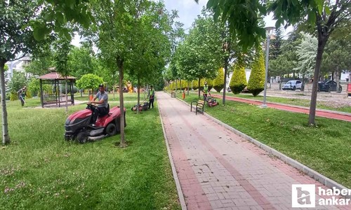 Etimesgut Belediyesi'nden parklarda bakım ve temizlik çalışmaları