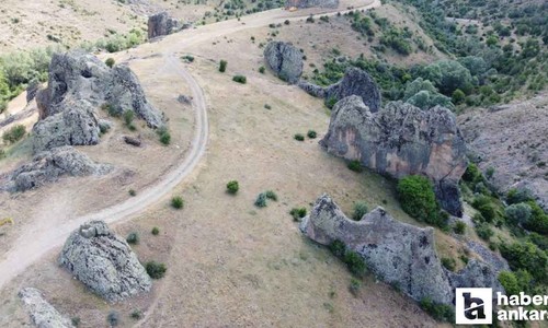 Ankara'ya 1 saat uzaklıktaki efsane! Efsanevi kaya gelin taş damat kuş oldu