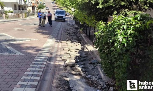 Pursaklar Belediyesi kaldırım yenileme çalışmalarına başladı