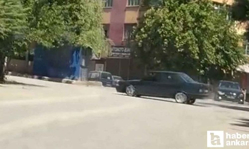 Altındağ'da drift atan sürücü trafiği birbirine kattı