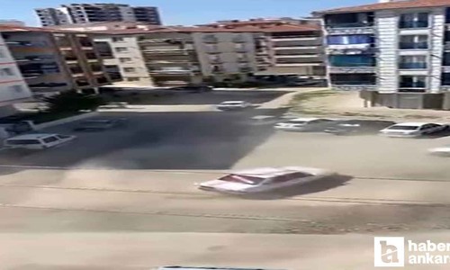Sincan'da drift atan sürücü mahalle sakinlerini korkuttu