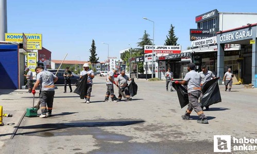Etimesgut Belediyesi'nden Şaşmaz Oto Sanayisi'nde kapsamlı temizlik