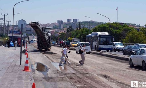 Sıhhiye Köprüsü'ndeki bakım ve onarım çalışmalarının akşam saatlerinde tamamlanması bekleniyor