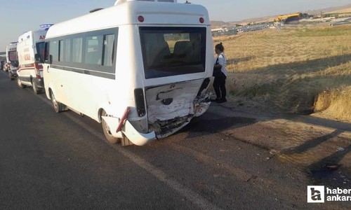 Sincan'da otomobil ile işçi servisi çarpıştı: 1 ölü, 12 yaralı