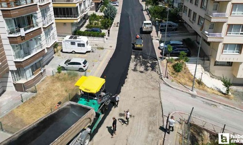 Altındağ Belediyesi'nden asfalt kaplama çalışması!