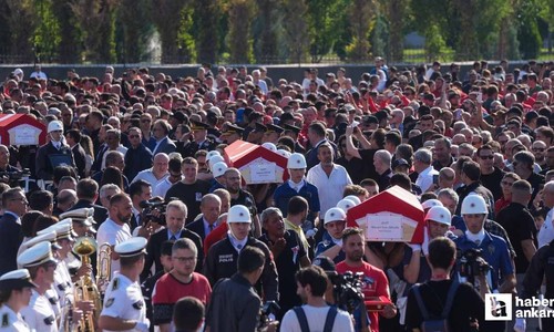 Orman şehitleri Ankara'da son yolculuklarına uğurlandılar