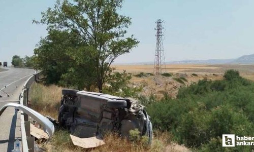 Beypazarı'nda takla atan otomobilde 5 kişi yaralandı
