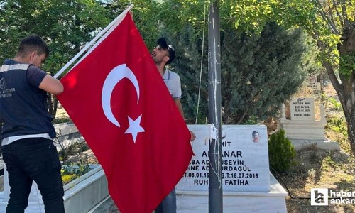 Kahramankazan Belediyesi'nden şehit mezarlarına vefa dokunuşu