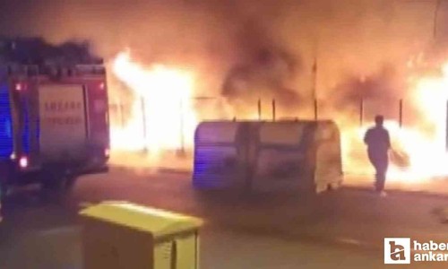 Gölbaşı'nda korkutan market yangını!