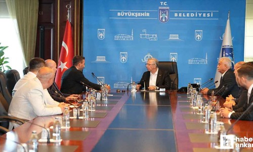 MKE Ankaragücü Başkanı Tekin'den ABB Başkanı Mansur Yavaş'a ziyaret!