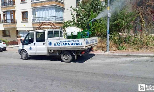 Altındağ Belediyesi böcek, sinek ve haşerelere karşı ilaçlama çalışması yapıyor