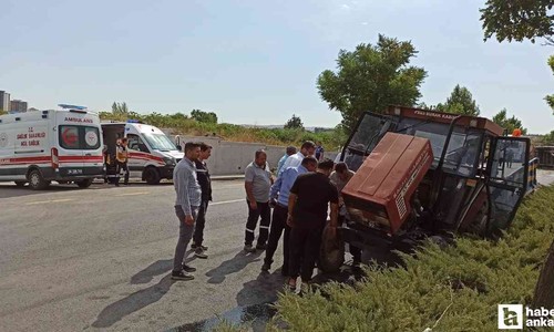 Kahramankazan'da kamyon ve traktör çarpıştı! 3 kişi yaralandı