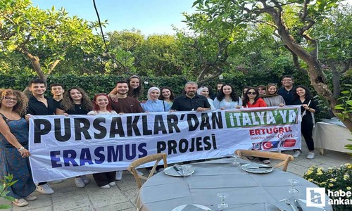 Pursaklar Belediye Başkanı Çetin eğitim için İtalya'ya giden gençleri ziyaret etti