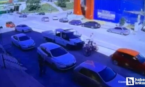 Mamak'ta motosiklet kazasında sürücü metrelerce havaya savruldu