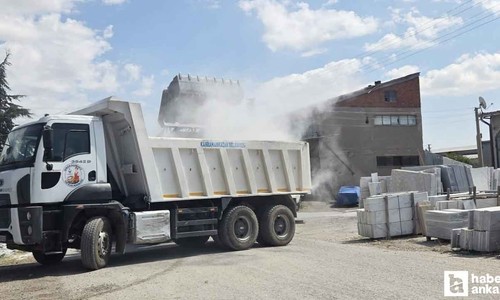 Kahramankazan Belediyesi Fen İşleri Müdürlüğü ekiplerinden yoğun mesai