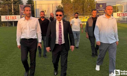 Karatepe’nin ilk antrenmanını Yiğiner ve Başkan Tekin’de izledi! Yiğiner başarı diledi