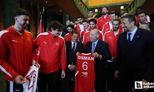 Cumhurbaşkanı Erdoğan, A Milli Basketbol Takımı'nı kabul etti