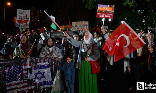 Ankara'da Küresel Sumud Filosu'na destek için eylem yapıldı