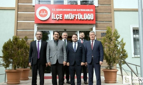 Kahramankazan Belediye Başkanı Çırpanoğlu'ndan müftü Abdullah Yalman'a ziyaret!