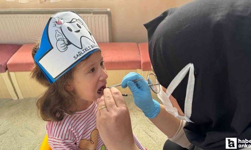 Altındağ Belediyesi'nin kreşlerinde miniklere ağız ve diş taraması yapıldı