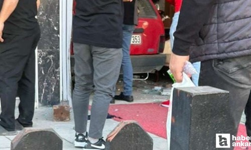 Sincan'da alkollü olduğu iddia edilen sürücü dükkana daldı: 1 kişi ağır yaralandı!