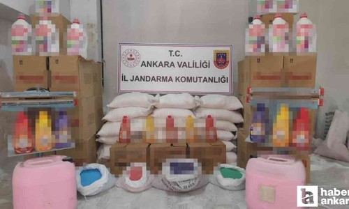 Yenimahalle’de düzenlenen operasyonda 500 litre sahte deterjan ele geçirildi!