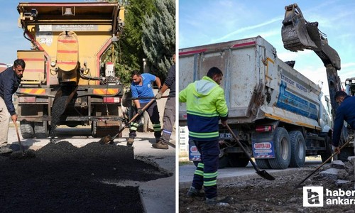 Etimesgut Belediyesi asfalt çalışmalarını hız kesmeden sürdürüyor