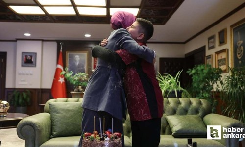 Şehidimizin emaneti olan oğlunun doğum günü Ankara'da bakanlıkta kutlandı!