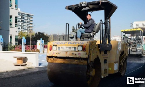 Etimesgut Belediyesi asfaltlama çalışmasıyla öğrencilerin sorununu çözdü