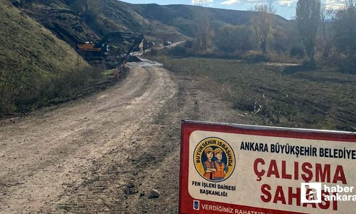 Beypazarı'nda toprak kayması: Bağlantı yolu ulaşıma kapandı