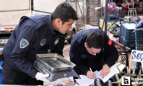 Keçiören zabıtası pazar esnafını denetledi