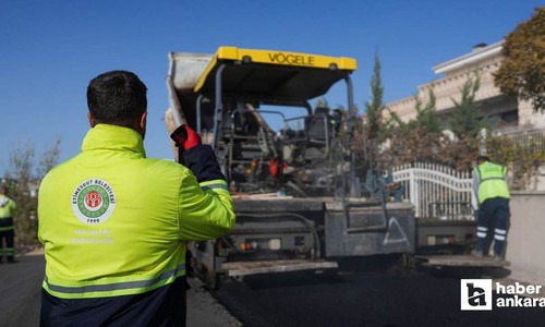 Etimesgut Belediyesi, Bağlıca Mahallesi'nde asfalt serim çalışması gerçekleştirildi