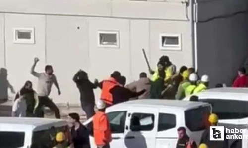 Yenimahalle'de inşaat işçileri arasında taşlı sopalı kavga