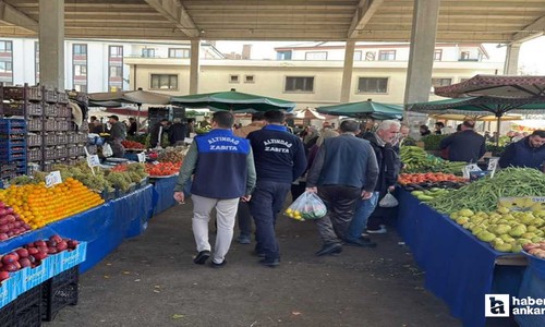 Altındağ Belediyesi zabıta ekiplerinden pazar yeri denetimi