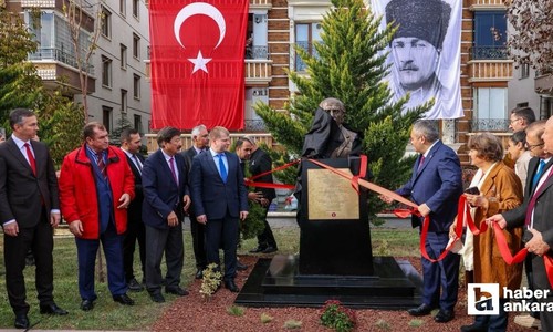 Keçiören Belediyesi, çalınan ünlü şair Kuliyev'in büstünün yerine yenisini yerleştirdi
