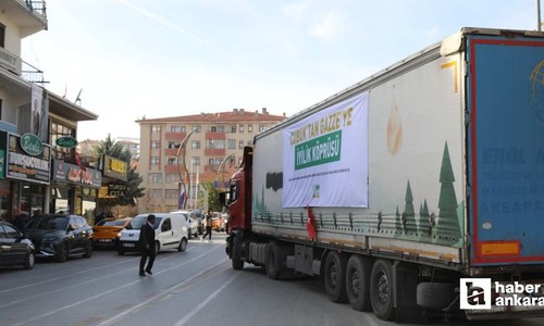 Çubuk'tan Gazze'ye yardım eli: Tır yola çıktı!