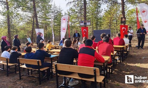 Beypazarı'nda sınıfı bir günlüğüne ormana taşıdılar