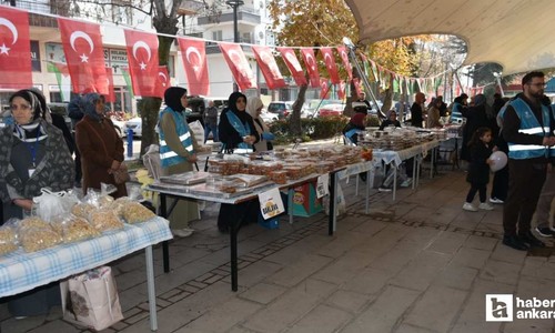 Kahramankazan'da Gazze'ye yardım için açılan hayır çarşısında 702 bin lira gelir elde edildi