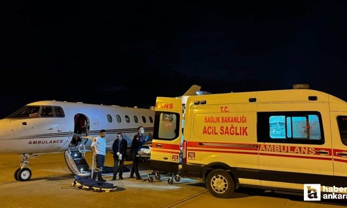11 yaşındaki kalp hastası çocuk ambulans uçakla Van'dan Ankara'ya getirildi